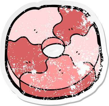 Bir insan tarafından çizilmiş karikatür bisküvisi.