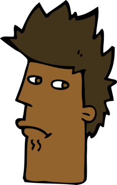 bir insan tarafından çizilmiş karikatür sinir ifadesi