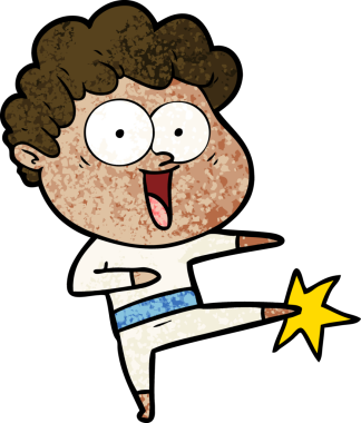 Bir insan tarafından çizilmiş mutlu bir adam.