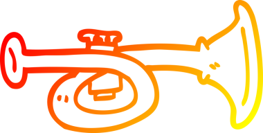 Bir insan tarafından çizilmiş bir karikatür pirinç boynuzu çizimi.