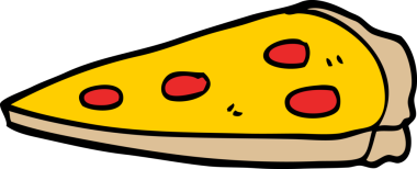 Bir insan tarafından çizilmiş karalama pizzası.