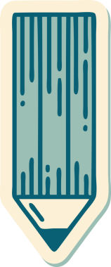 Bir insan tarafından çizilmiş kalemin geleneksel stiliyle dövme çıkartması.