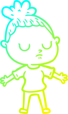 Bir insan tarafından çizilmiş soğuk bir çizgi film çizimi.