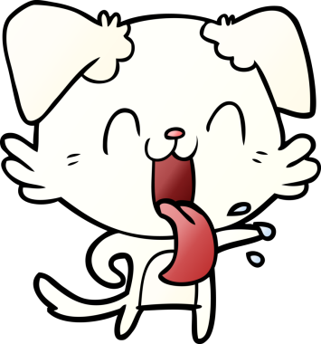 Bir insan tarafından çizilmiş nefes nefese bir köpek.