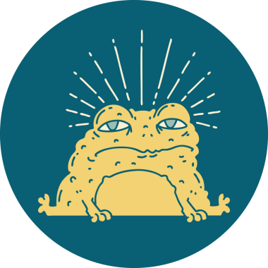 Bir insan tarafından çizilmiş dövme stili karakteri simgesi