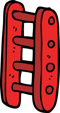 karikatür karalama uzun merdiven bir insan tarafından çizilmiş