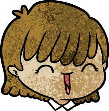 Bir insan tarafından çizilmiş bir kadın yüzü.