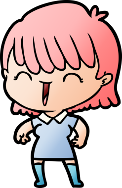 Bir insan tarafından çizilmiş karikatür kadın.