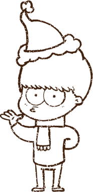 Bir insan tarafından çizilmiş Noel Adamı Kömürü