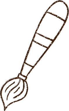 Bir insan tarafından çizilmiş Boya Fırçası Kömürü