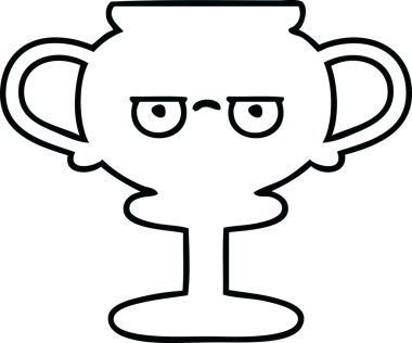 Bir insan tarafından çizilmiş bir kupanın çizgi çizimi