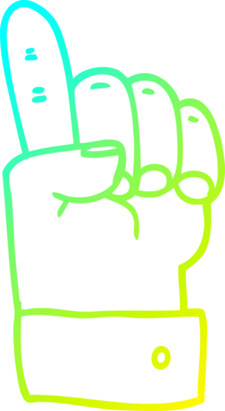 Bir insan tarafından çizilmiş bir çizgi filmin soğuk gradyan çizimi