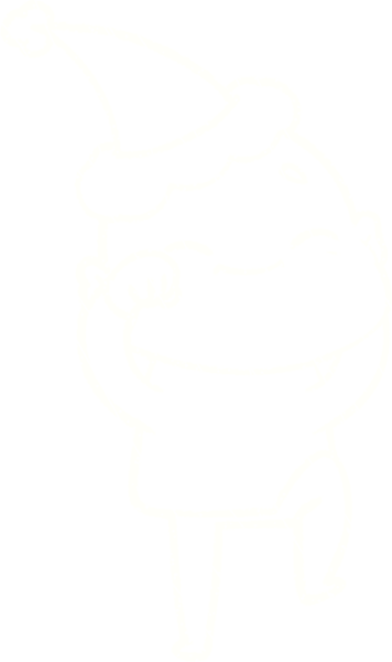 Noel Dostu Tebeşir Bir insan tarafından çizildi