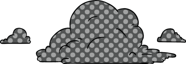 Bir insan tarafından çizilmiş beyaz büyük bulutların karalamaları.