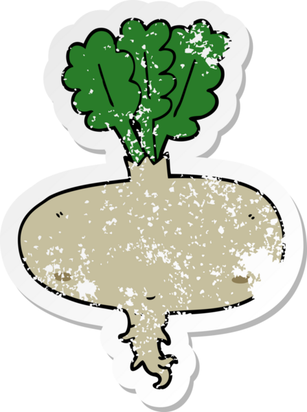 Bir insan tarafından çizilmiş pancar kökünün sıkıntılı çıkartması.