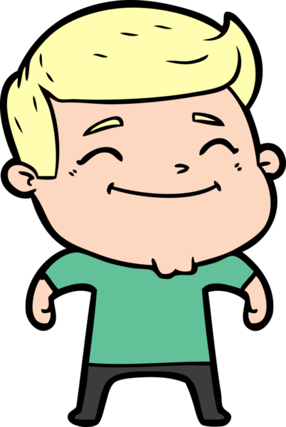 Bir insan tarafından çizilmiş mutlu çizgi film adamı.