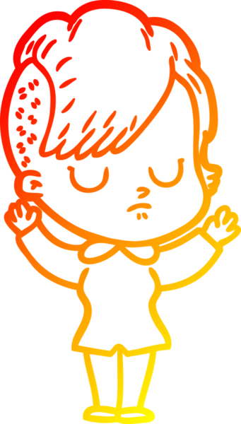 Bir insan tarafından çizilmiş bir karikatür kadın çizimi