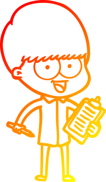 Bir insan tarafından çizilmiş mutlu çizgi film çocuğu çizimi.