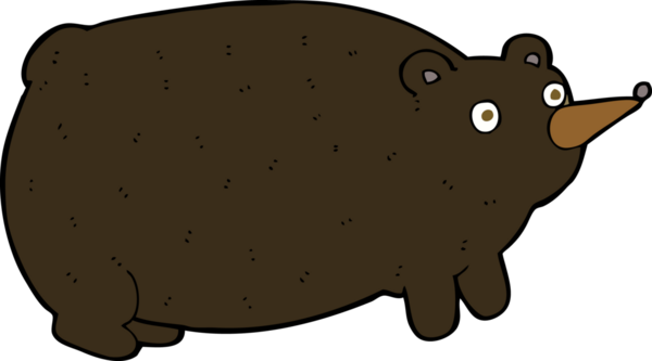 Bir insan tarafından çizilmiş komik çizgi film ayısı.