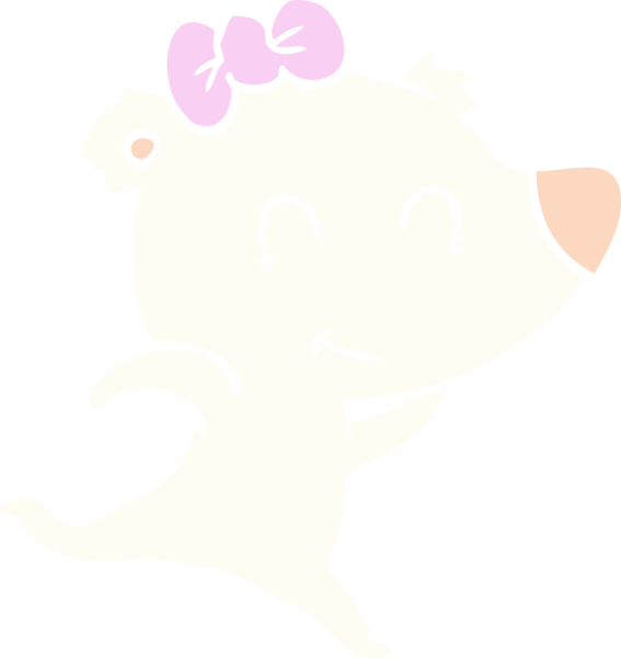 Bir insan tarafından çizilmiş dişi kutup ayısı.