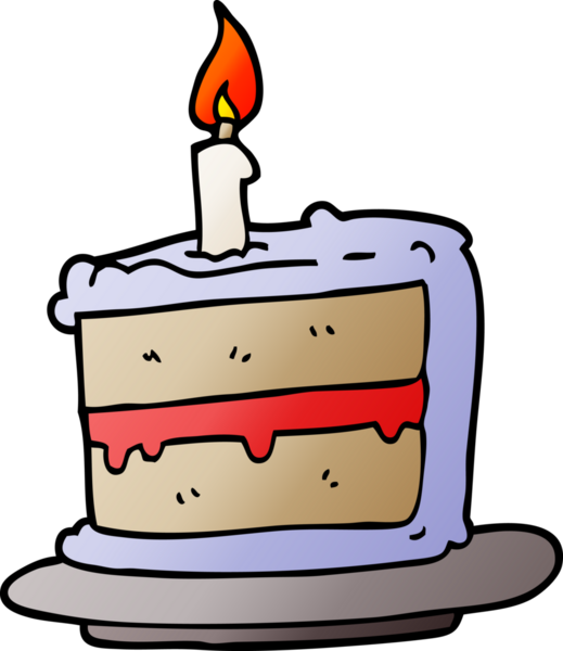 Bir insan tarafından çizilmiş karalama doğum günü pastası.