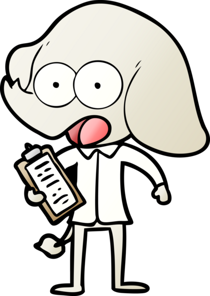 Bir insan tarafından çizilmiş şirin bir fil.