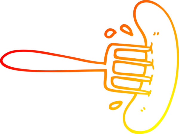 Bir insan tarafından çizilmiş bir sosislinin sıcak çizgi çizimi