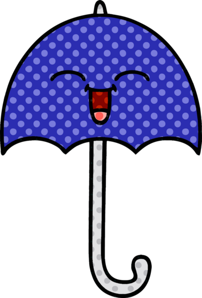 Bir insan tarafından çizilmiş bir şemsiye çizgi filmi.