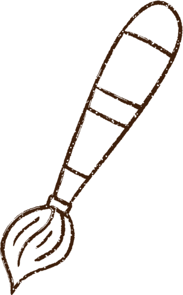 Bir insan tarafından çizilmiş Boya Fırçası Kömürü