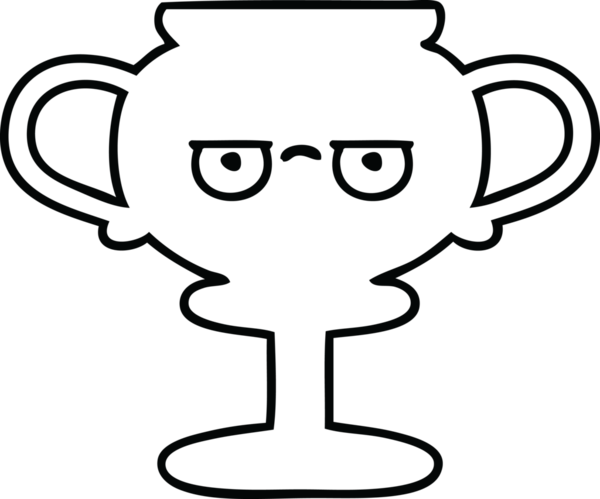 Bir insan tarafından çizilmiş bir kupanın çizgi çizimi