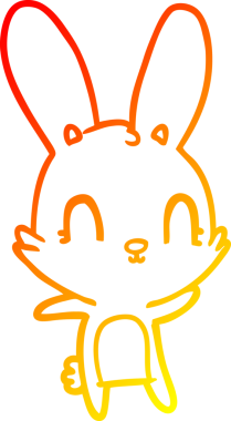 Bir insan tarafından çizilmiş sevimli bir tavşan çizimi.