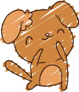 Bir insan tarafından çizilen Mutlu Köpek Tebeşiri