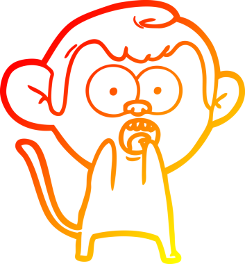 Bir insan tarafından çizilmiş bir çizgi filmin sıcak gradyan çizimi.