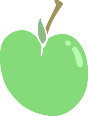 Bir insan tarafından çizilmiş elma karalaması.