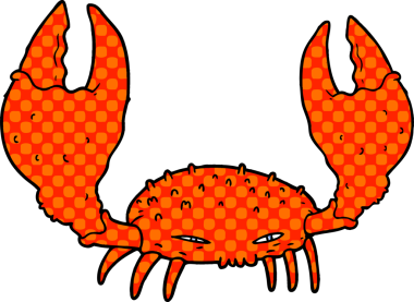 Bir insan tarafından çizilmiş yengeç.