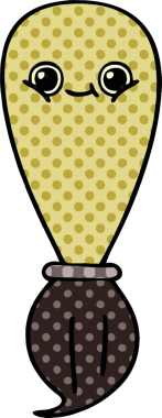 Bir insan tarafından çizilmiş bir boya fırçasının karikatürü.