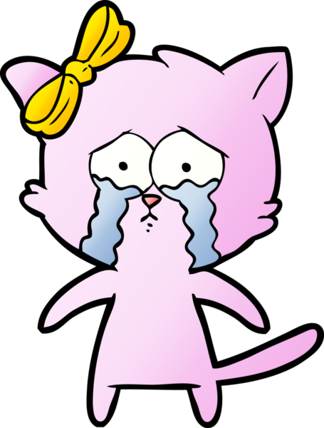 Bir insan tarafından çizilmiş çizgi film kedisi.