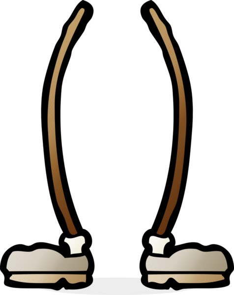 bir insan tarafından çizilmiş karikatür bacakları