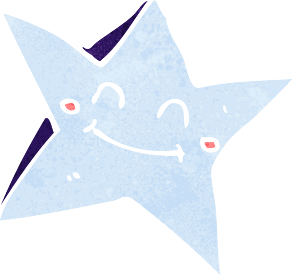 bir insan tarafından çizilmiş mutlu bir yıldız karakteri