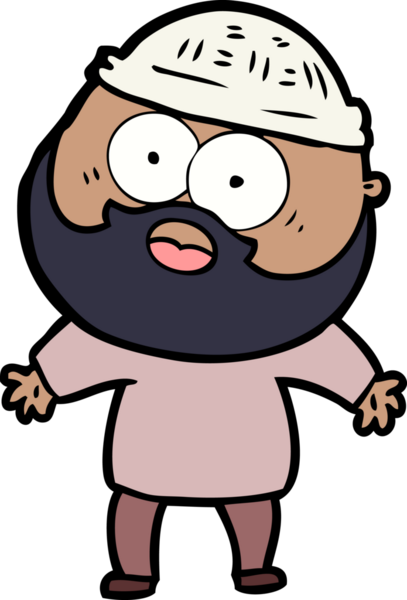 Bir insan tarafından çizilmiş sakallı bir adam.