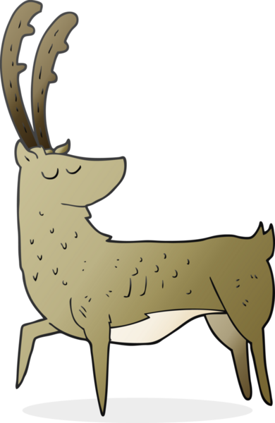 Bir insan tarafından çizilmiş karikatür erkek geyiği