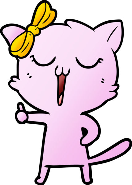 Bir insan tarafından çizilmiş çizgi film kedisi.