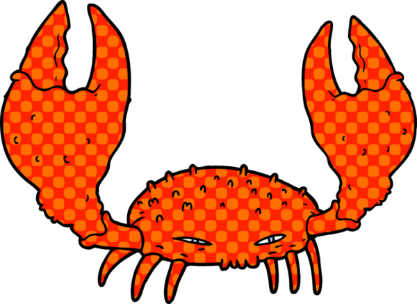 Bir insan tarafından çizilmiş yengeç.