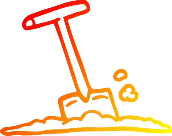 Bir insan tarafından çamurda çizilmiş bir kürek çizimi.