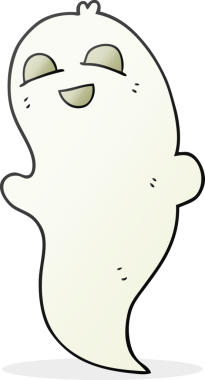 Bir insan tarafından çizilmiş cadılar bayramı hayaleti.