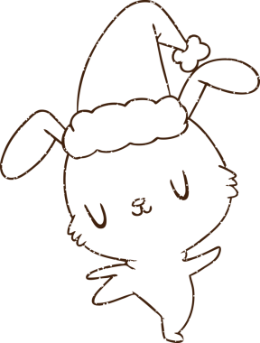 Bir insan tarafından çizilmiş Noel Tavşanı Kömürü