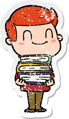 Bir insan tarafından çizilmiş, karikatür dostu bir adamın sıkıntılı çıkartması.