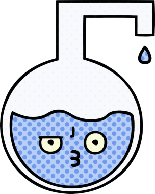 Bir insan tarafından çizilmiş bir bilim deneyinin çizgi romanı.