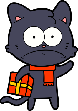 bir insan tarafından çizilmiş sinirli bir kedi.