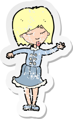 Bir insan tarafından çizilmiş sallanan bir karikatürün gerilimli yapıştırması.